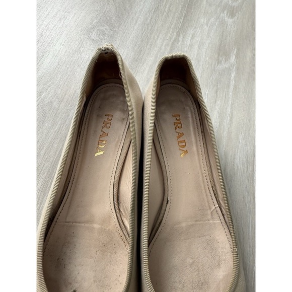 PRADA Women's Canvas Colorblock Flats Shoes Size 8.5 Designer Luxury - Picture 2 of 10
